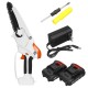 6 Inch Portable Electric Chain Saw Mini Cordless Rechargeable Woodworking Wood Cutting Tool W/ 1/2 Battery For Makita