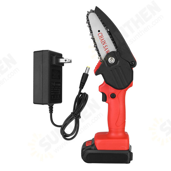 600W 4 inch Cordless Electric Chainsaw Wood Cutter Mini One Hand Saw Woodworking Tool