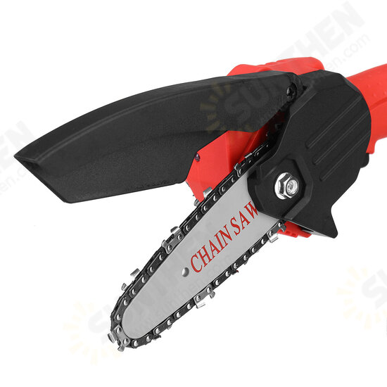 600W 4 inch Cordless Electric Chainsaw Wood Cutter Mini One Hand Saw Woodworking Tool