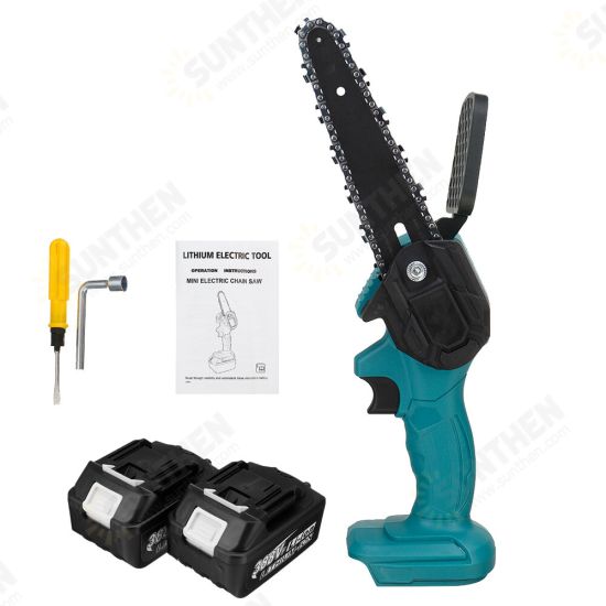 6Inch 1200W 288VF Electric Chain Saw Handheld Logging Saw With 1/2PCS Battery For Makita