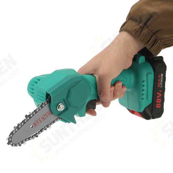 88V 4Inch Portable Electric Pruning Saw Rechargeable Small Woodworking Chain Saw W/ 1/2pcs Battery 88V 4Inch Portable Electric Pruning Saw Rechargeable Small Woodworking Chain Saw W/ 1/2pcs Battery