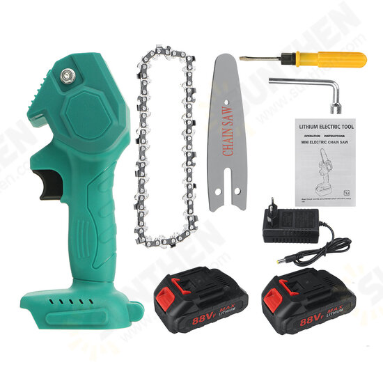 88V 4Inch Portable Electric Pruning Saw Rechargeable Small Woodworking Chain Saw W/ 1/2pcs Battery 88V 4Inch Portable Electric Pruning Saw Rechargeable Small Woodworking Chain Saw W/ 1/2pcs Battery