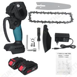 88VF 2 IN 1 4inch+6inch Electric Chainsaw One-Hand Saw Woodworking Wood Cutter Chain Saw W/ None/1/2 Battery Also For Makita 18V Battery 88VF 2 IN 1 4inch+6inch Electric Chainsaw One-Hand Saw Woodworking Wood Cutter Chain Saw W/ None/1/2 Battery Also For Makita 18V Battery