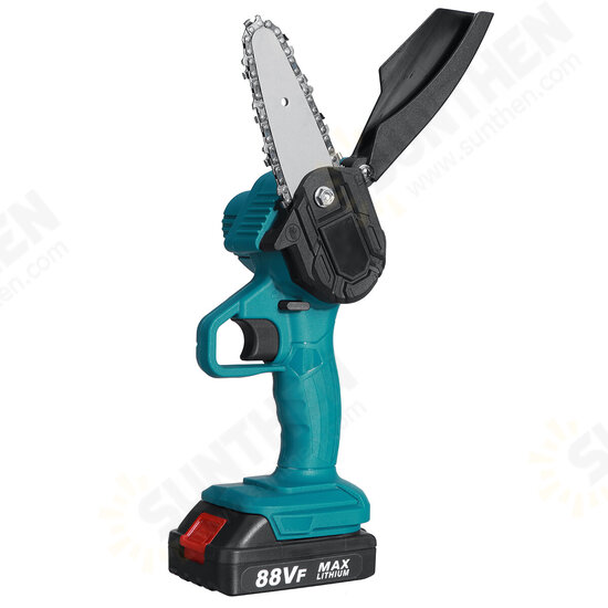 88VF 4 Inch Portable Electric Chain Saw Pruning Saw Rechargeable Small Woodworking Tool W/ 1/2 Battery