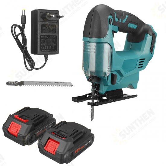 88VF 45° 2900RPM Jig Saw Battery Indicator 7500MAH Cordless Electric Jig Saw Wood Work Power Tool Fit Makita