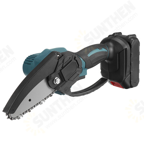 88VF 4/6 Inch Cordless Electric Chain Saw Kit One-Hand Saw Mini Portable Woodworking Wood Cutter W/ 2pcs Battery