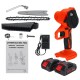 88VF 4Inch /6Inch Cordless Electric Chain Saw One-Hand Mini Saw Wood Cutter Woodworking Tool W/ 1/2 Battery Led Working Light