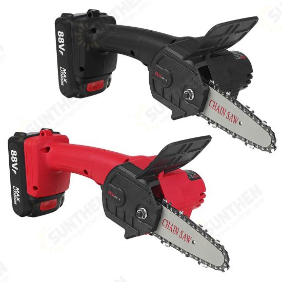 88VF 4Inch Electric Chain Saw Woodworking Wood Cutter One-Hand Saw W/ 1/2 Battery