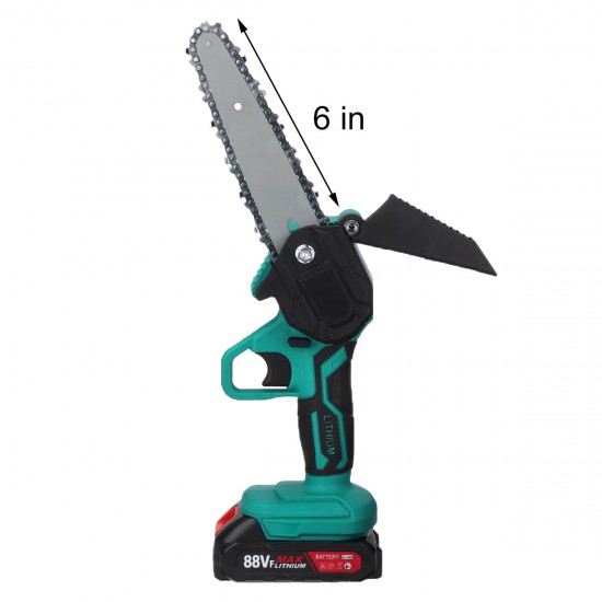 88VF 6 Inch 1200W Electric Chain Saw Pruning Chainsaw Cordless Woodworking Garden Tree Logging Tool W/ None/1/2 Battery Also For Makita