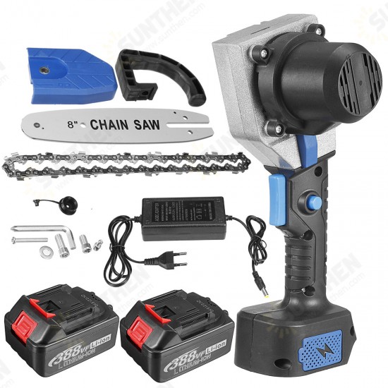 88VF 8 Inch Cordless Electric Chainsaw Wood Cutter Saw Rechargeable Woodworking Tool W/ None/1/2 Battery For Makita 88VF 8 Inch Cordless Electric Chainsaw Wood Cutter Saw Rechargeable Woodworking Tool W/ None/1/2 Battery For Makita