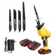 88VF Cordless Electric Reciprocating Saw W/ 4 Blades & 1or2 Battery for Woodworking Wood Cutting Tool 88VF Cordless Electric Reciprocating Saw W/ 4 Blades & 1or2 Battery for Woodworking Wood Cutting Tool