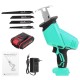 88VF Cordless Electric Reciprocating Saw W/ 4 Blades & 1or2 Battery for Woodworking Wood Cutting Tool 88VF Cordless Electric Reciprocating Saw W/ 4 Blades & 1or2 Battery for Woodworking Wood Cutting Tool