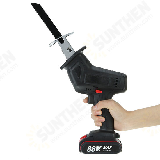 88VF Cordless Rechargeable Electric Reciprocating Saw Portable Wood Metal Plastic Cutting Tool W/ 1 or 2 Battery