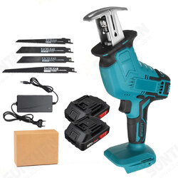 88VF Cordless Reciprocating Saw Electric Saw Metal Wood Cutting Tool Adjustable Speed Saber Saw W/ 4 Blades & None/1/2 Battery For Makita 88VF Cordless Reciprocating Saw Electric Saw Metal Wood Cutting Tool Adjustable Speed Saber Saw W/ 4 Blades & None/1/2 Battery For Makita