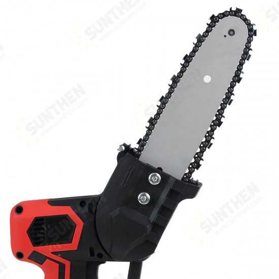 8inch 21V 1500W Electric Chainsaw Cordless One-Hand Saw Chain Saw Woodworking Tool W/ 1/2pcs Battery