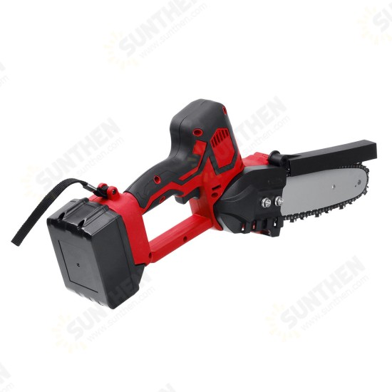 8inch Rechargeable Electric Chainsaw Chain Saw Handheld Cutting Tool W/ Two Battery