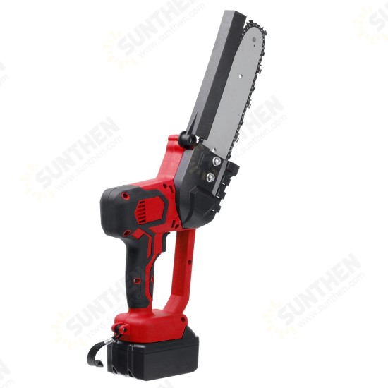 8inch Rechargeable Electric Chainsaw Chain Saw Handheld Cutting Tool W/ Two Battery