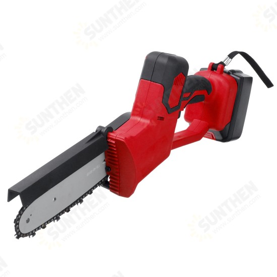 8inch Rechargeable Electric Chainsaw Chain Saw Handheld Cutting Tool W/ Two Battery