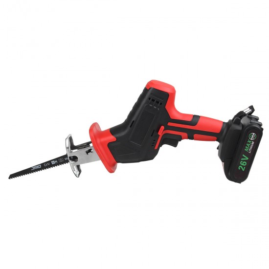 26V Electric Reciprocating Saw 110~240V Household Multi-functional Portable Saw Carpentry Chainsaw W/ 1pc Battery