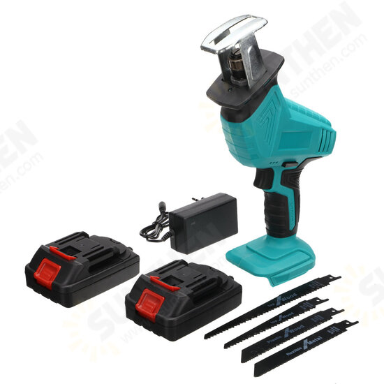 Cordless Reciprocating Saw W/ None/1/2 Battery For Makita & 4pcs Saw Blades Woodworking Wood Cutter Electric Saw Fit Makita Cordless Reciprocating Saw W/ None/1/2 Battery For Makita & 4pcs Saw Blades Woodworking Wood Cutter Electric Saw Fit Makita