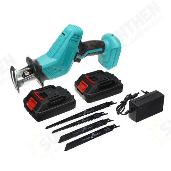 Cordless Reciprocating Saw W/ None/1/2 Battery For Makita & 4pcs Saw Blades Woodworking Wood Cutter Electric Saw Fit Makita