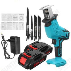 Cordless Reciprocating Saw Woodworking Wood Cutter Electric Saw W/ None/4 Saw Blades & None/1/2 Battery Cutting Tools Kit Cordless Reciprocating Saw Woodworking Wood Cutter Electric Saw W/ None/4 Saw Blades & None/1/2 Battery Cutting Tools Kit