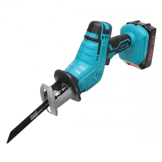 Cordless Reciprocating Saw Woodworking Wood Cutter Electric Saw W/ None/4 Saw Blades & None/1/2 Battery Cutting Tools Kit