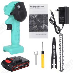 24V 6 Inch Cordless Electric Chain Saw Wood Cutter 550W One-Hand Saws Woodworking Machine W/ 1pc Battery 24V 6 Inch Cordless Electric Chain Saw Wood Cutter 550W One-Hand Saws Woodworking Machine W/ 1pc Battery