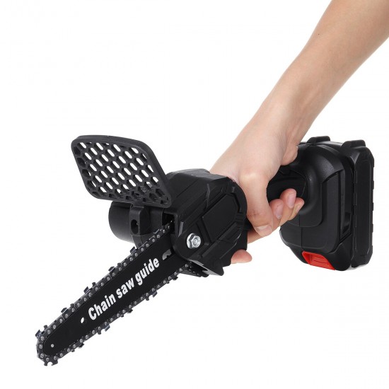550W Cordless Electric Chain Saw 6 Inch Mini Wood Cutter Chainsaw One-Hand Saws Woodworking Tool W/ Battery