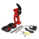 Handheld Mini Rechargable Chainsaw 6inch Electric Chain Saws Stepless Speed Change Wood Work Cutter W/ Battery