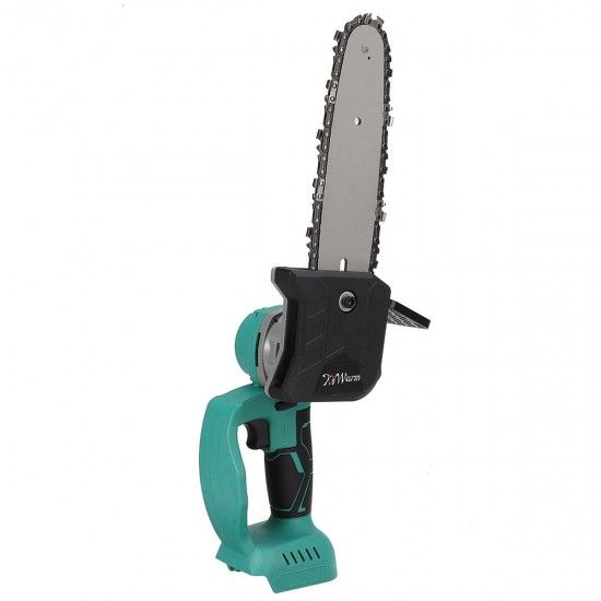 8 Inch Portable Electric Saw Pruning Chain Saw Rechargeable Woodworking Power Tools Wood Cutter Green/Blue Color