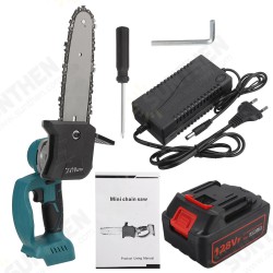 128VF 8Inch Portable Electric Saw Pruning Chain Saw Rechargeable Woodworking Power Tools Wood Cutter W/ 1/2 Battery EU Plug Fit Makita 128VF 8Inch Portable Electric Saw Pruning Chain Saw Rechargeable Woodworking Power Tools Wood Cutter W/ 1/2 Battery EU Plug Fit Makita