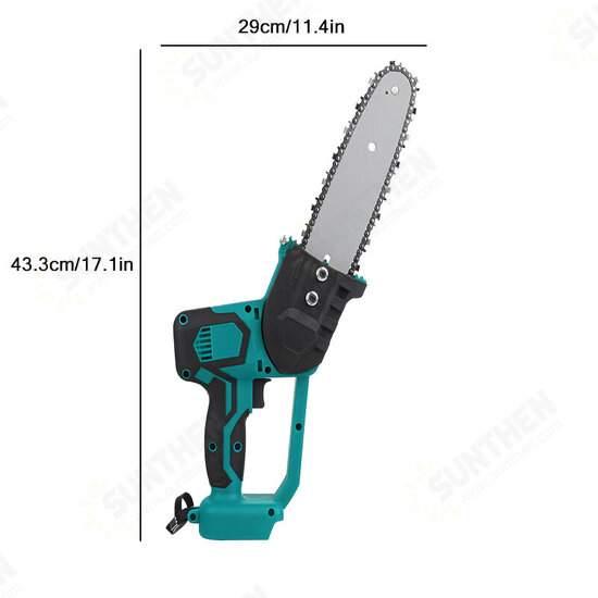 8 Inch Cordless Electric Chain Saw One-Hand Saw Woodworking Cutter for Makita 18/21V Battery