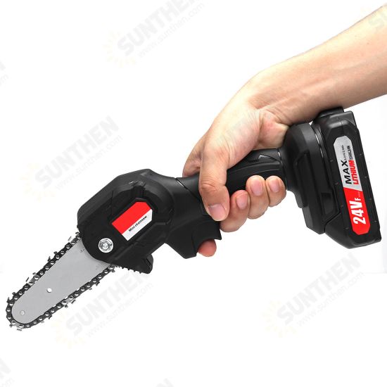 Mini Cordless Electric Chain Saw Portable Rechargeable Woodworking Cutting Tool