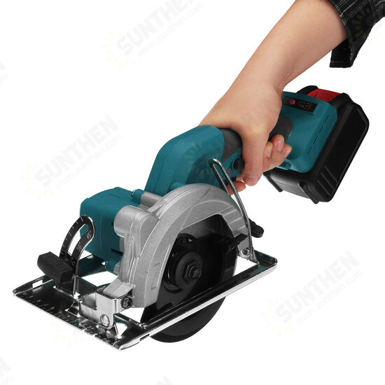 Rechargeable Electric Circular Saw Machine Angular Tool Metal Wood Grinding Cutting Grinding Tool W/ None/1/2pcs Battery