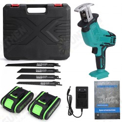 21V Cordless Reciprocating Saw Electric Saw W/ 4 Saw Blades Metal Cutting Woodworking 21V Cordless Reciprocating Saw Electric Saw W/ 4 Saw Blades Metal Cutting Woodworking