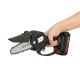 4 Inch 88VF Cordless Electric Chain Saw 1500W One-Hand Saw LED Woodworking Wood Cutter W/ 1/2 Battery Led Working Light