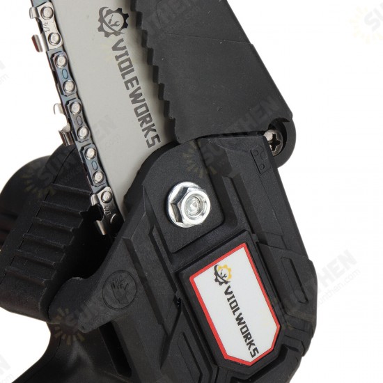 4 Inch 88VF Cordless Electric Chain Saw 1500W One-Hand Saw LED Woodworking Wood Cutter W/ 1/2 Battery Led Working Light 4 Inch 88VF Cordless Electric Chain Saw 1500W One-Hand Saw LED Woodworking Wood Cutter W/ 1/2 Battery Led Working Light