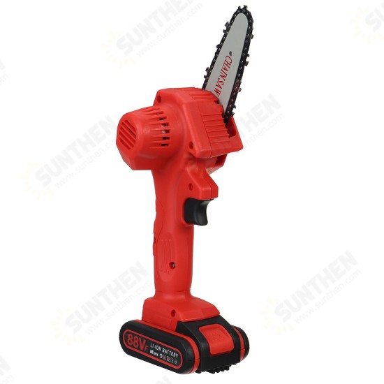 4 Inches 88VF Cordless Electric One-Hand Saw Chain Saw Woodworking Cutting Tool W/ 1pc or 2pcs Battery Kit