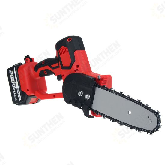 8 Inch 288VF Electric Chainsaw Cordless Wood Cutter One-Hand Saw Woodworking Saw with 1/2pcs Batteries