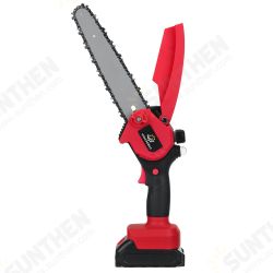 8 Inch Portable Electric Saw Pruning Chain Saw Rechargeable Woodworking Power Tools Wood Cutter W/ 1/2 Battery EU Plug 8 Inch Portable Electric Saw Pruning Chain Saw Rechargeable Woodworking Power Tools Wood Cutter W/ 1/2 Battery EU Plug