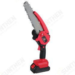 8 Inch Portable Electric Saw Pruning Chain Saw Rechargeable Woodworking Power Tools Wood Cutter W/ 1/2 Battery EU Plug 8 Inch Portable Electric Saw Pruning Chain Saw Rechargeable Woodworking Power Tools Wood Cutter W/ 1/2 Battery EU Plug