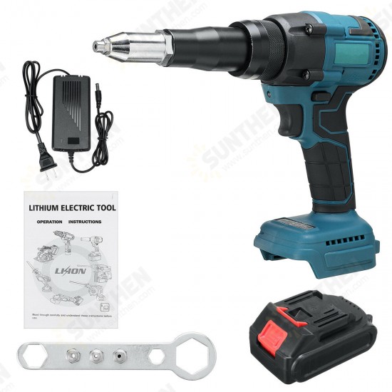 1.5Ah Brushless Riveter Cordless Rechargable Riveter Rivet Guns Lithium-ion Electric Blind Riveter Tool Fit Makita