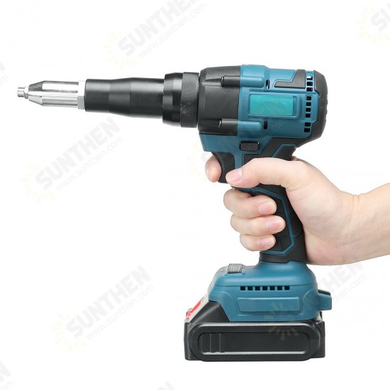 1.5Ah Brushless Riveter Cordless Rechargable Riveter Rivet Guns Lithium-ion Electric Blind Riveter Tool Fit Makita