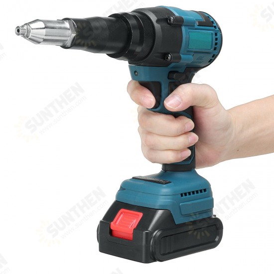 1.5Ah Brushless Riveter Cordless Rechargable Riveter Rivet Guns Lithium-ion Electric Blind Riveter Tool Fit Makita