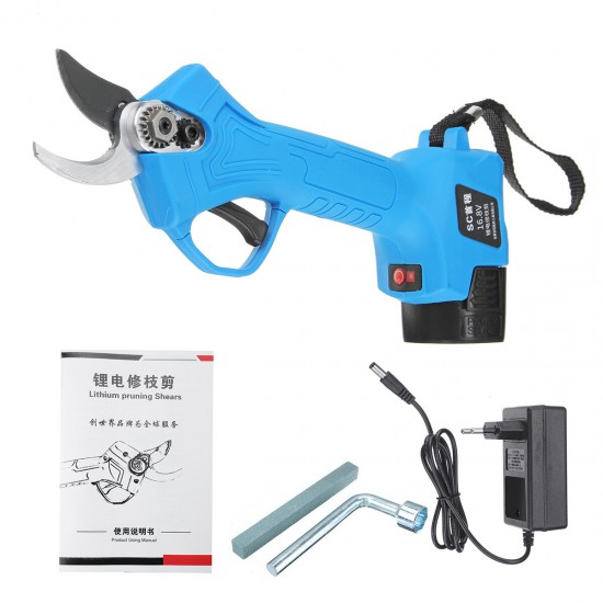 16.8V Wireless 25mm Rechargeable Electric Pruning Shears Scissors Branch Tree Cutting Trimming Tools