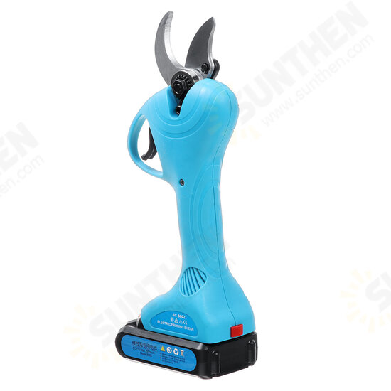 21V 30mm Electric Pruning Scissors Branch Cutter Garden Tool With 2 Rechargeable Battery