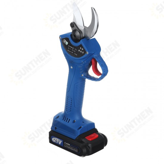 21V Cordless Electric Branch Scissor Pruning Shear Pruner Ratchet Cutter Battery Garden Tool