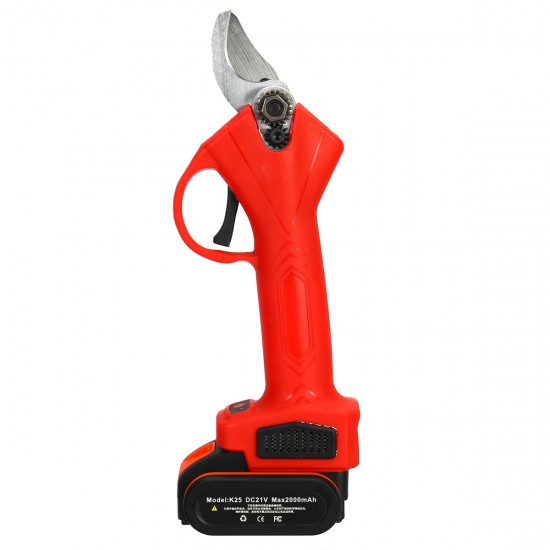 21V Cordless Electric Pruning Shears Garden Pruner Branch Cutting Tool With 1/2 Battery