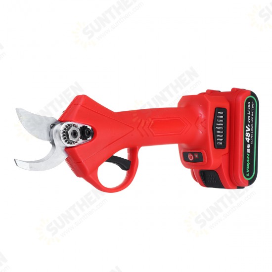 21V Electric Pruning Shears Rechargeable Garden Branches Scissors Cutter Tree Trimming Cutting Tool with 2 Battery